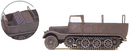 Preiser German Reich 1939-45 SdKfz11 Open Half Track Vehicle Kit PR16561