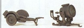 Preiser German Reich 1939-45 Anti-Aircraft Searchlight w/Trailer Kit PR16566