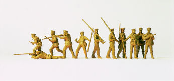 Preiser USSR 1941-43 Marine Light Infantry (11) Kit PR16569