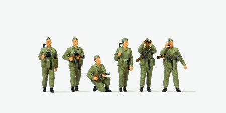 Preiser GDR NVA Frontier Guards (6) Kit PR16601