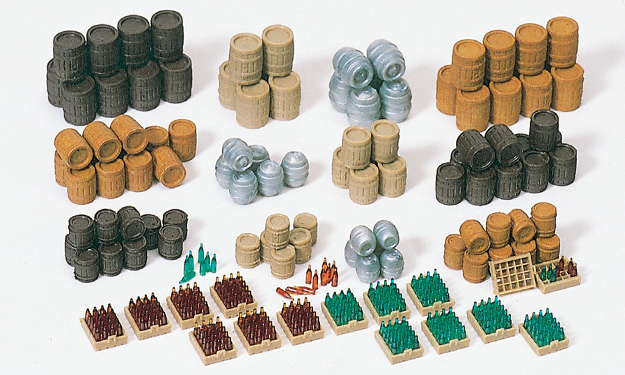 Preiser Beer Barrels/Crates Kit PR17105