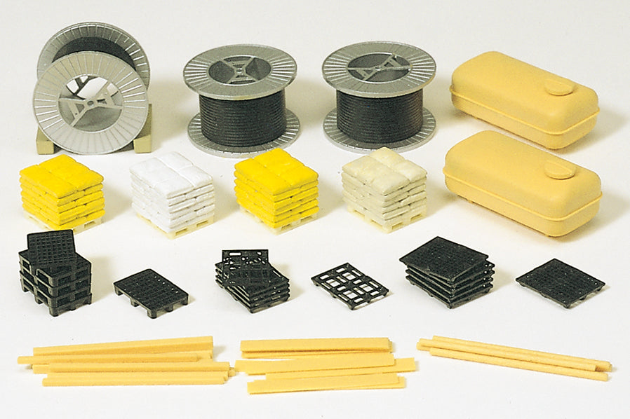 Preiser Cable Rolls/Pallets/Sacks/Cargo Kit PR17111