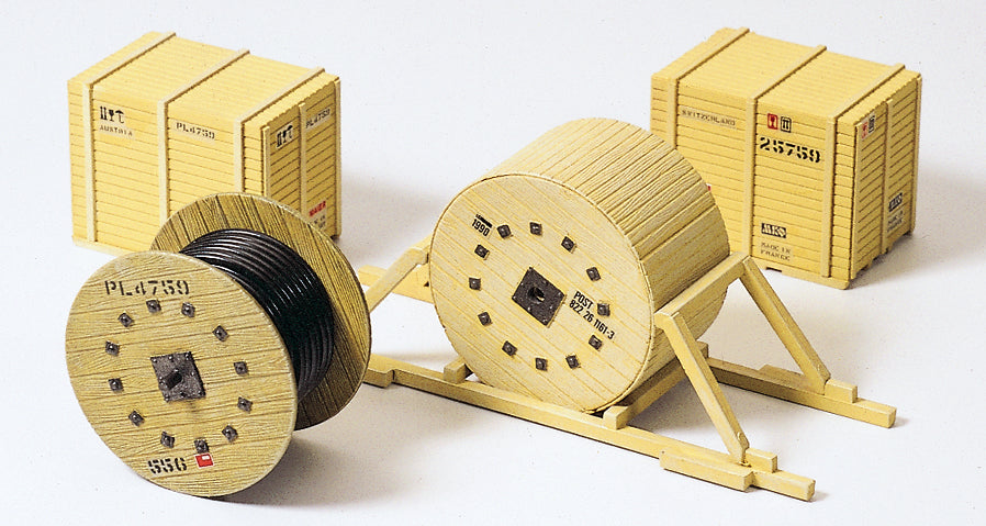 Preiser Cable Drums/Crates Kit PR17114