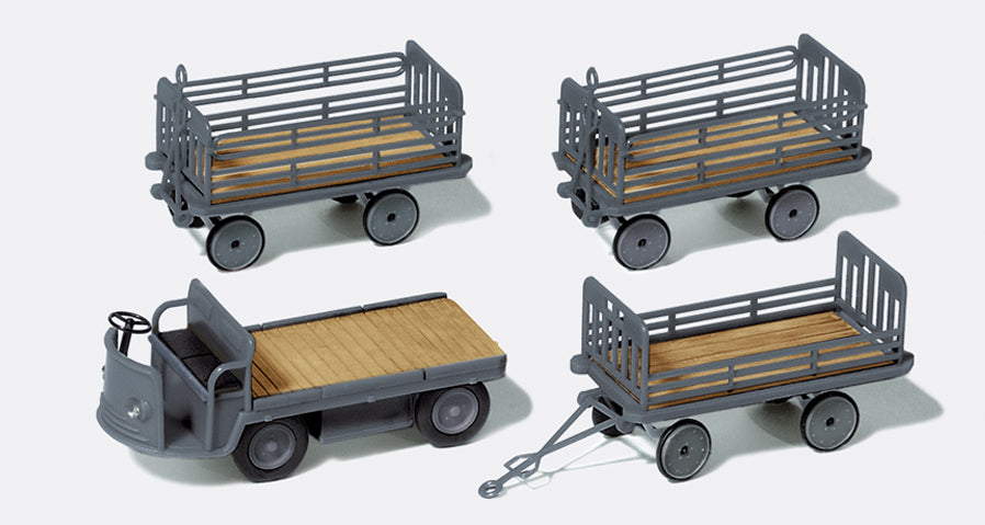 Preiser DB Electric Vehicle & Carts (3) Kit PR17122