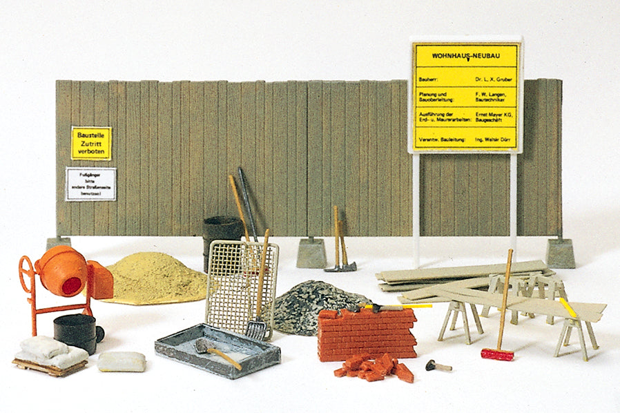 Preiser Building Site Accessories Kit PR17177