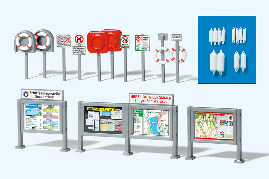 Preiser Information Displays/Lifebelts Kit PR17317