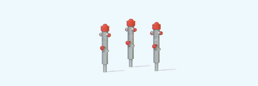 Preiser Fire Hydrants Silver (3) PR17715