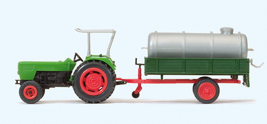 Preiser Deutz D6206 with Manure Tank on Single Axle Trailer PR17937