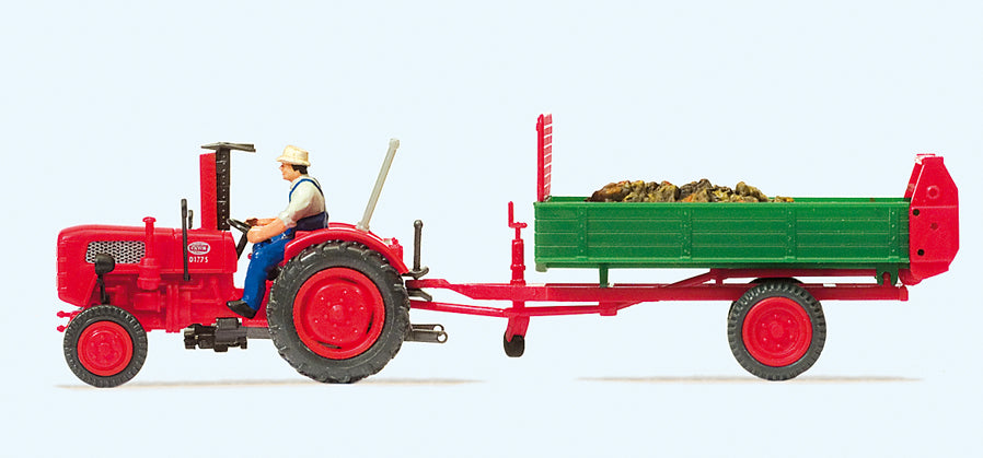 Preiser Fahr Tractor with Dung Spreader PR17940