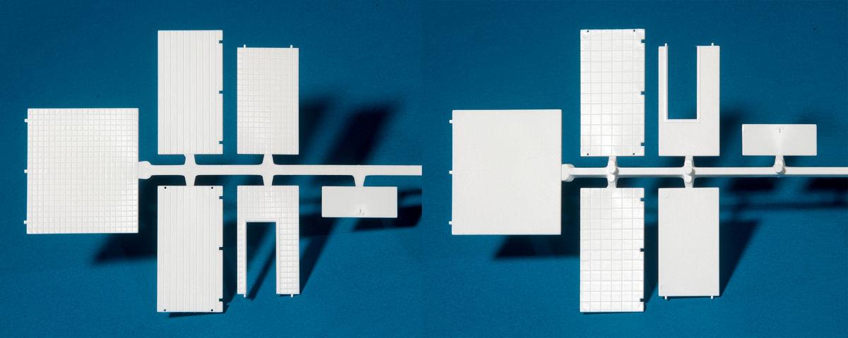 Preiser Room (Walls/Door/Floor) Kit 3pcs PR19652