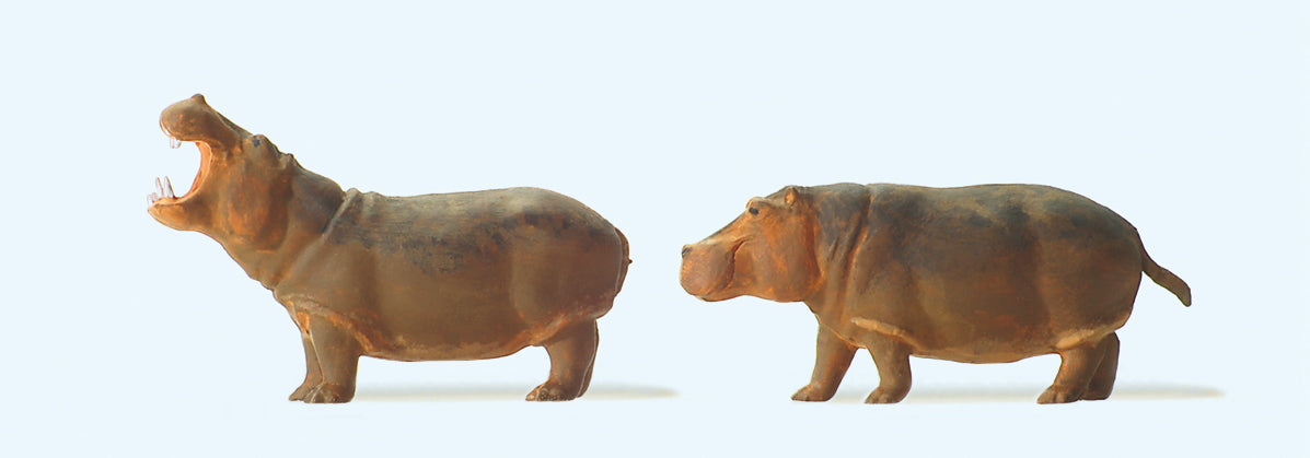 Preiser Circus Hippopotamus (2) Figure Set PR20373