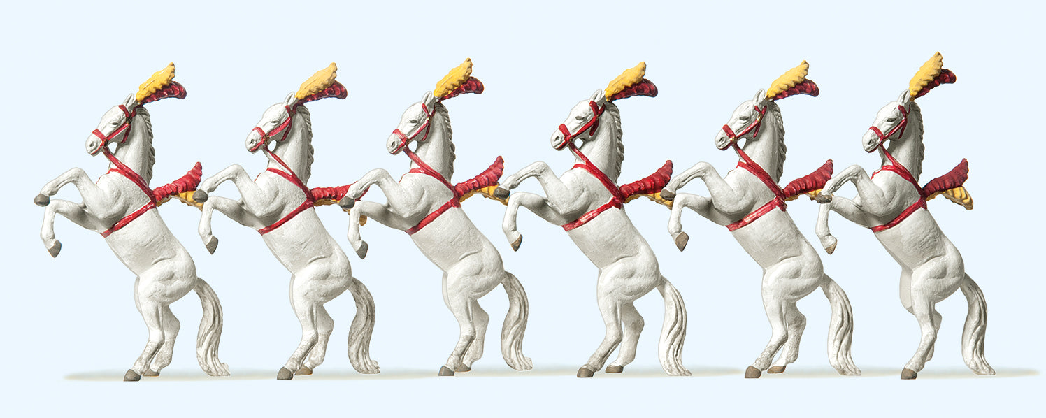 Preiser Circus Show Horses (6) Figure Set PR20382