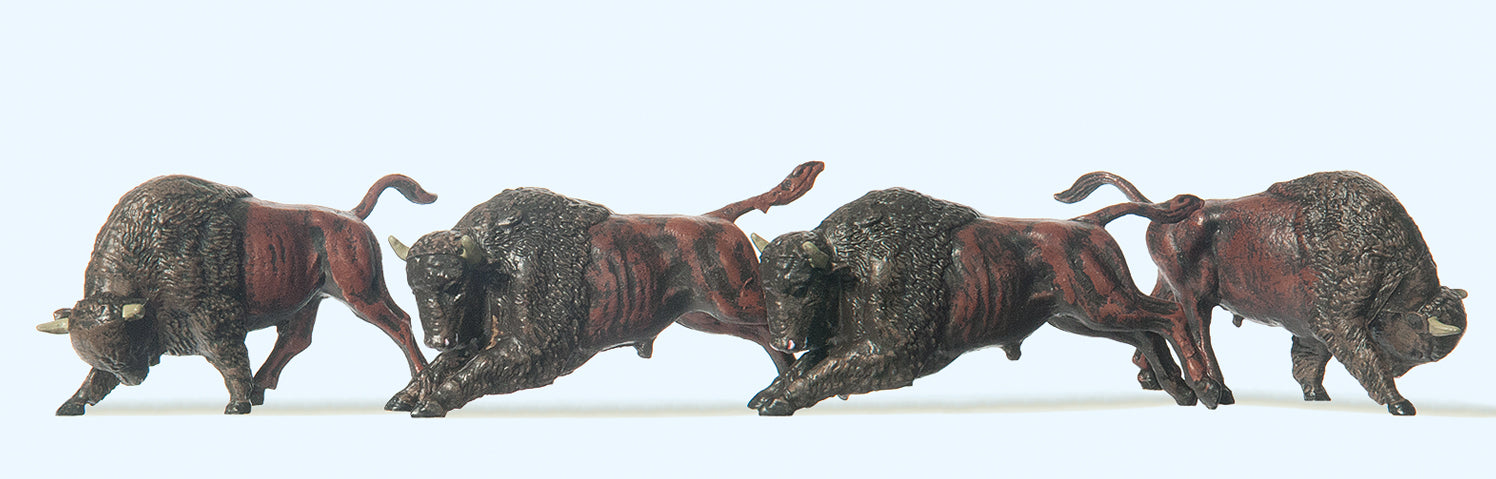 Preiser Circus Buffalos (4) Figure Set PR20391