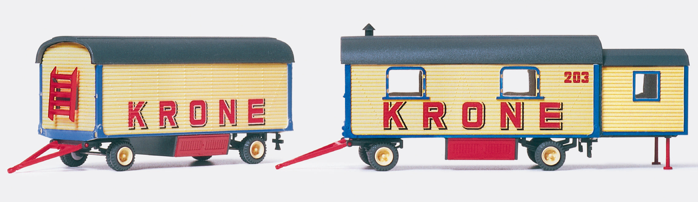 Preiser Circus Krone Trailers (2) Kit PR21051