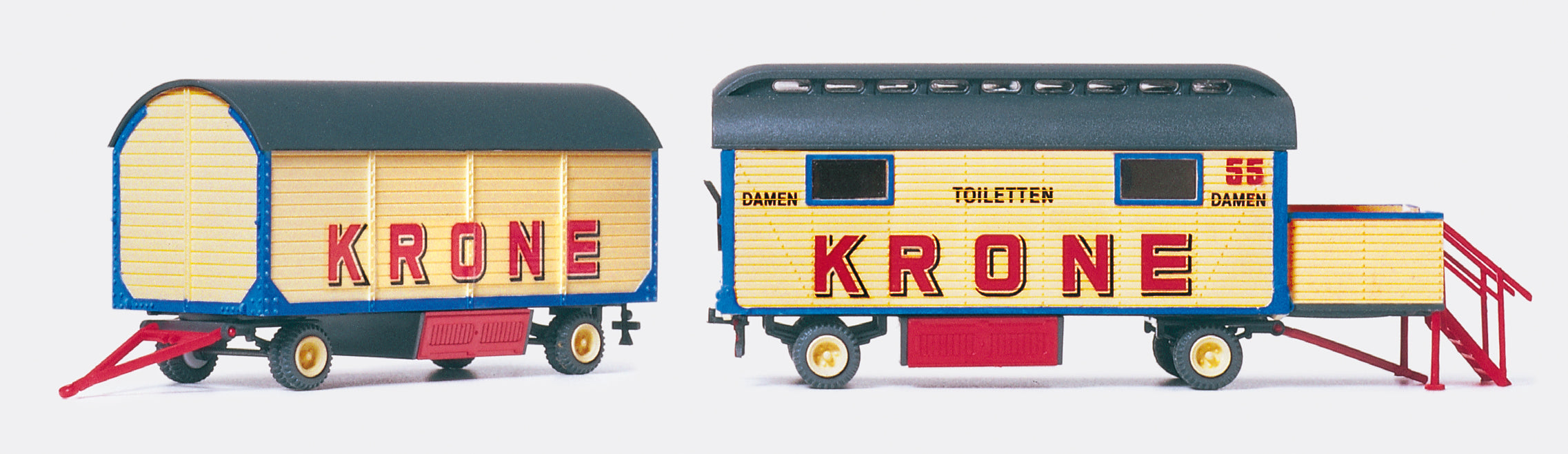 Preiser Circus Krone Trailers (2) Kit PR21052