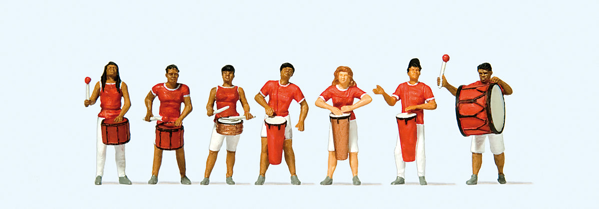 Preiser Carnival Samba Drumming Group (7) Figure Set PR24626