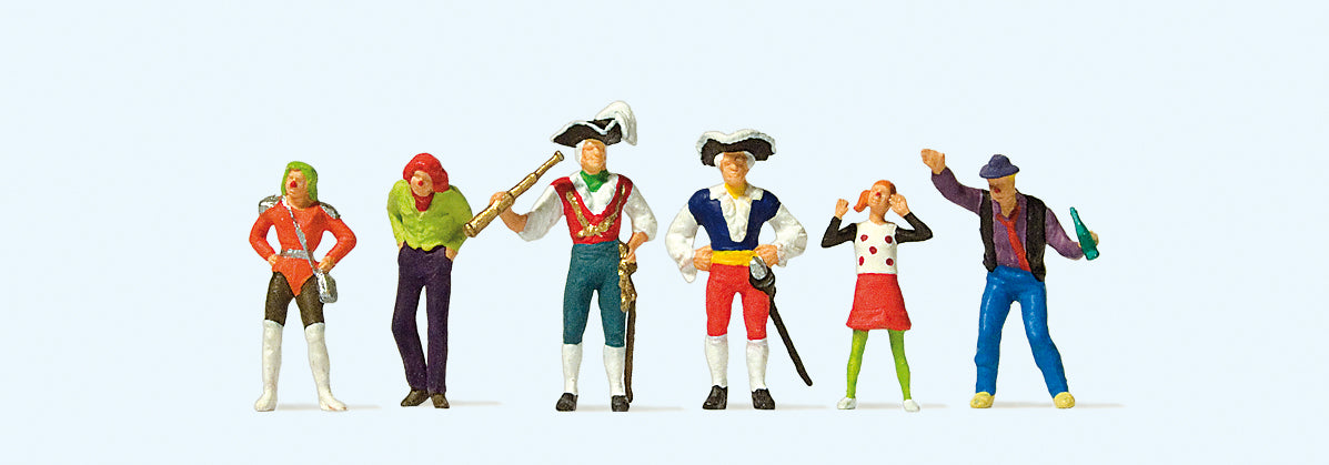 Preiser Carnival Goers (6) Figure Set PR24643