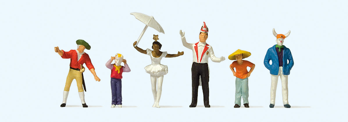 Preiser Carnival Goers (6) Figure Set PR24645