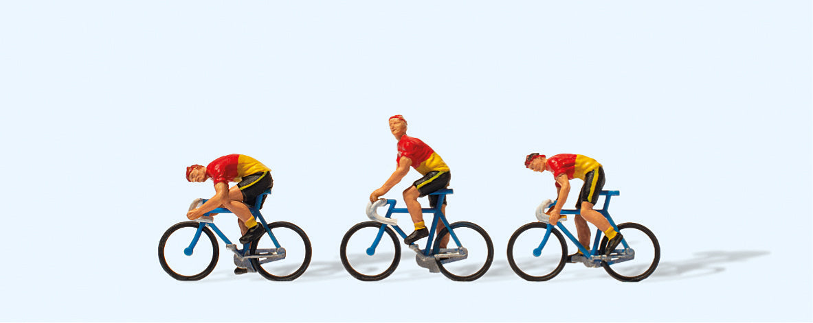 Preiser Racing Cyclists Team 1 (3) Figure Set PR25003 - Figures & Animals