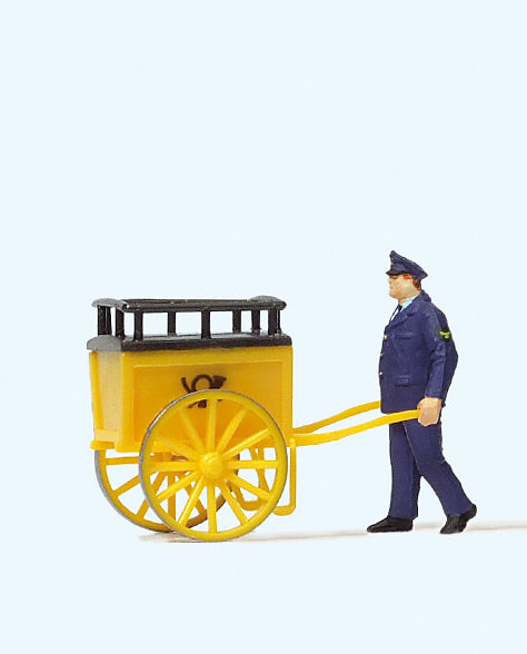 Preiser Post Official with Cart Figure PR28083