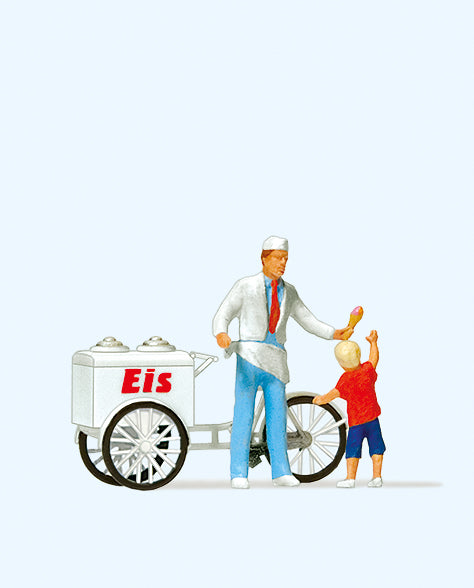 Preiser Ice Cream Man with Child Figure PR28126