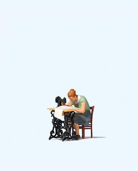 Preiser Woman at Sewing Machine Figure PR28183