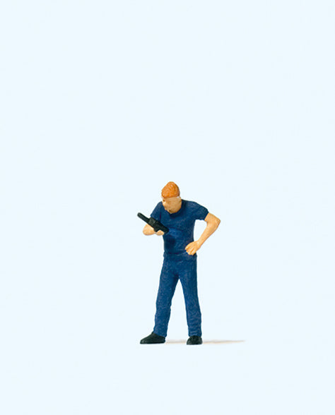 Preiser Fireman with Radio Figure PR28202