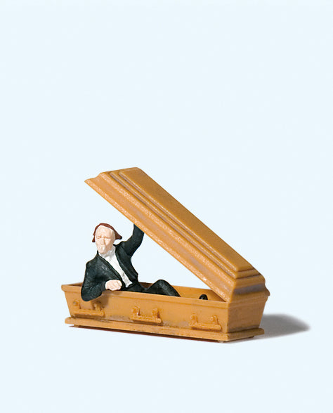 Preiser Vampire Holding Coffin Lid Figure PR29113