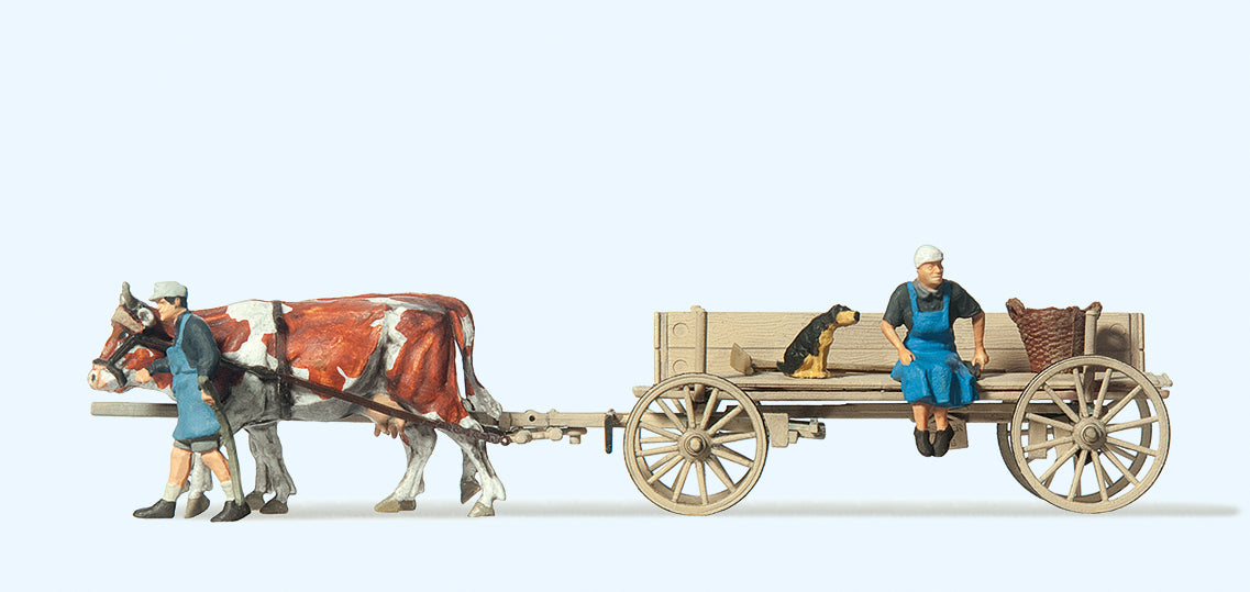Preiser Cattle Drawn Farm Wagon PR30412