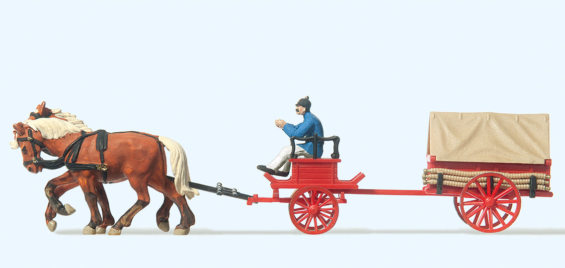 Preiser Horse Drawn Coal Tender (1900) PR30429