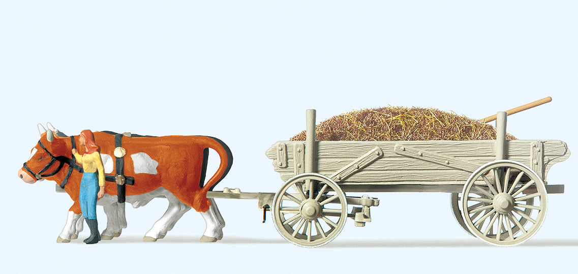 Preiser Cattle Drawn Manure Wagon PR30474