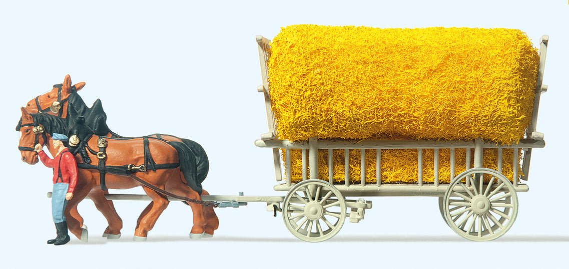 Preiser Horse Drawn Grain Wagon PR30477