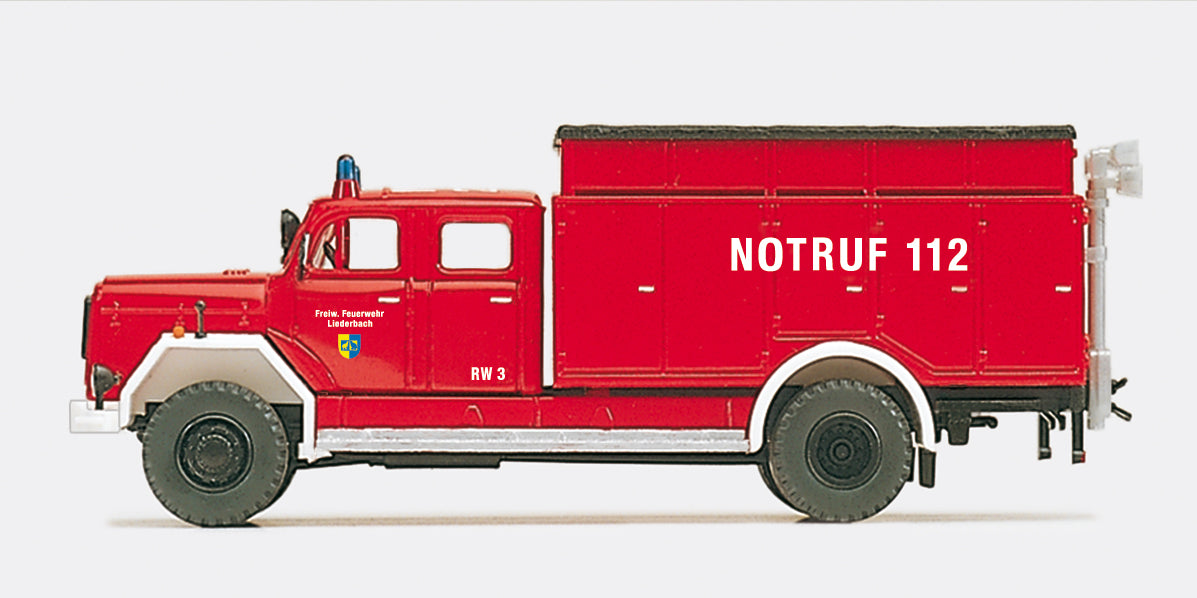 Preiser Fire Service Rescue Truck Magirus 200D Kit PR31204