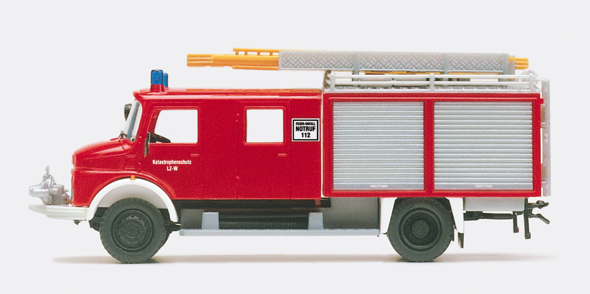 Preiser Fire Service Squad Tender MB LAF 1113 Lentner Body Kit PR31280