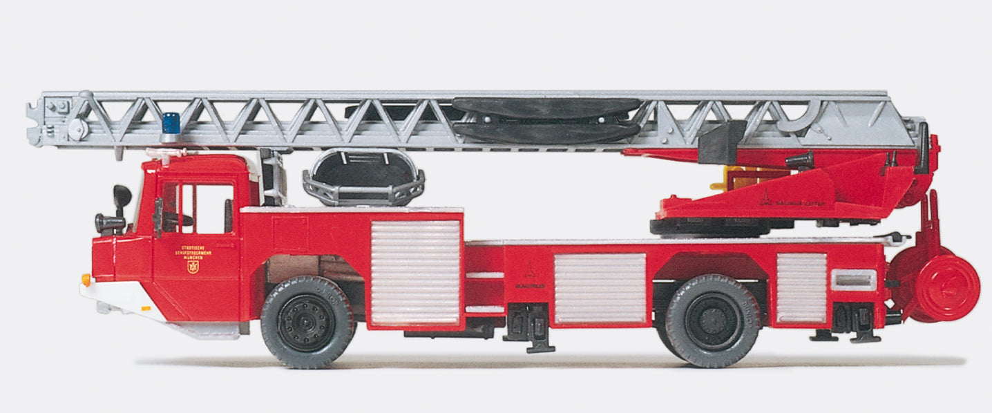 Preiser Fire Service Turntable Ladder Magirus DLK23-12 PR35012