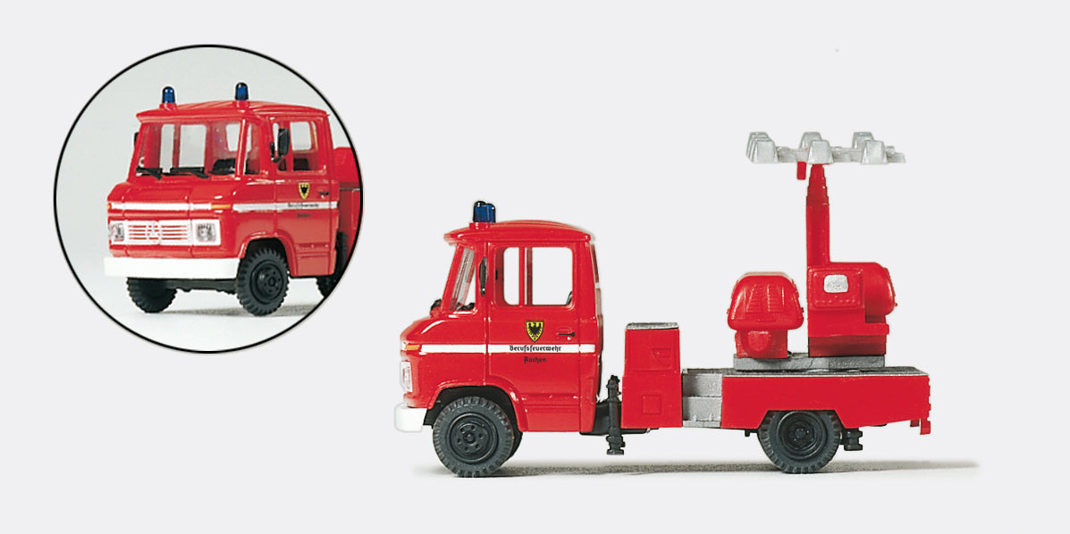 Preiser Fire Service Tool/Gear Carrier Kuli Lighting MB 408B PR35019