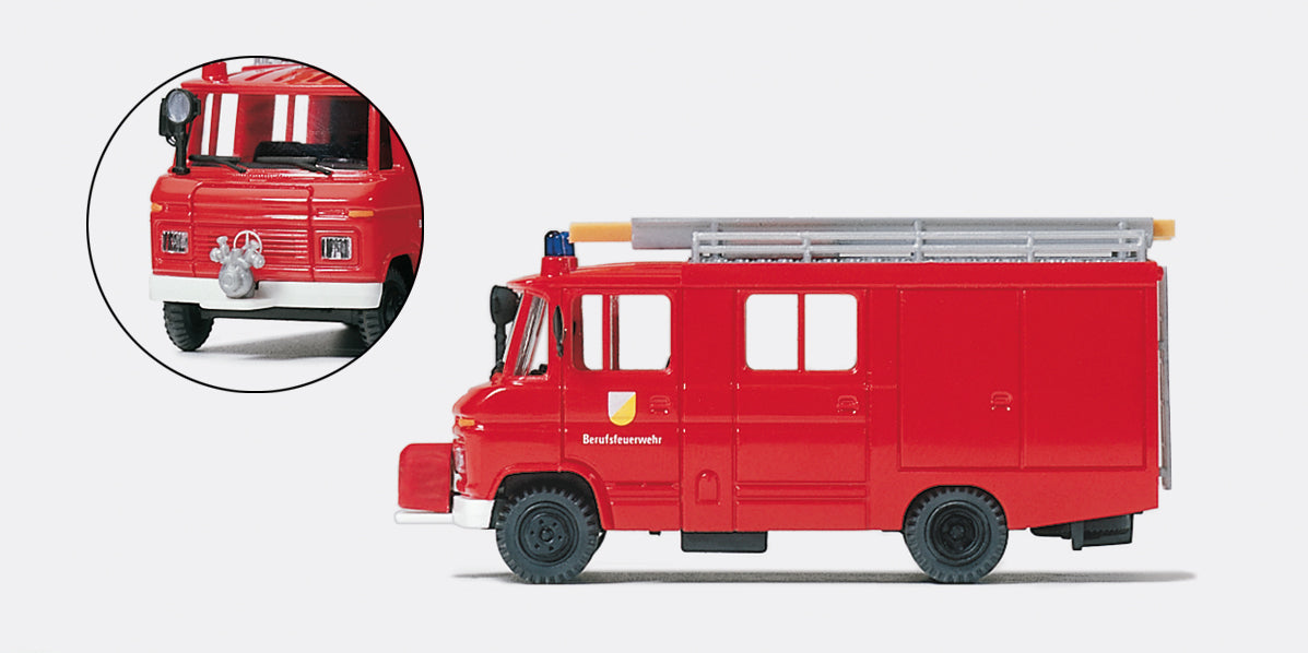 Preiser Fire Service Squad Tender LF8 MB 408/29 Folding Doors PR35026