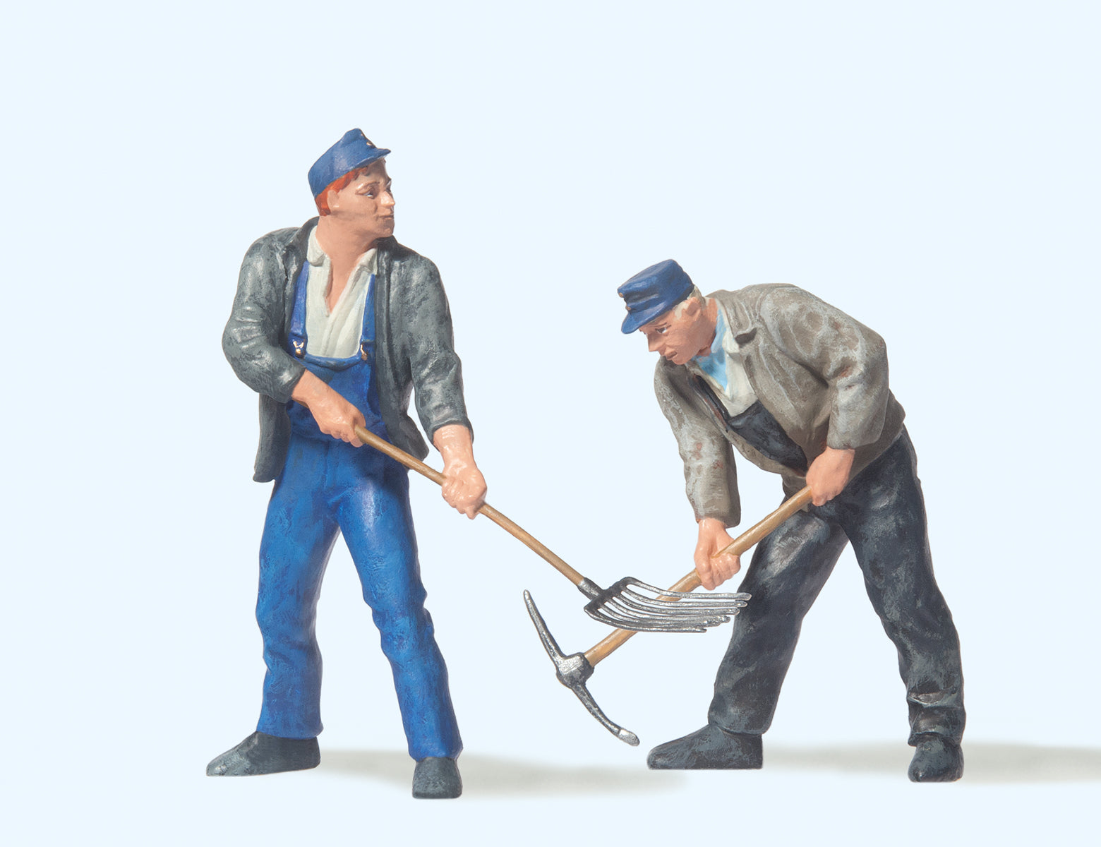 Preiser Track Workers with Pick/Fork (2) Figure Set PR45007