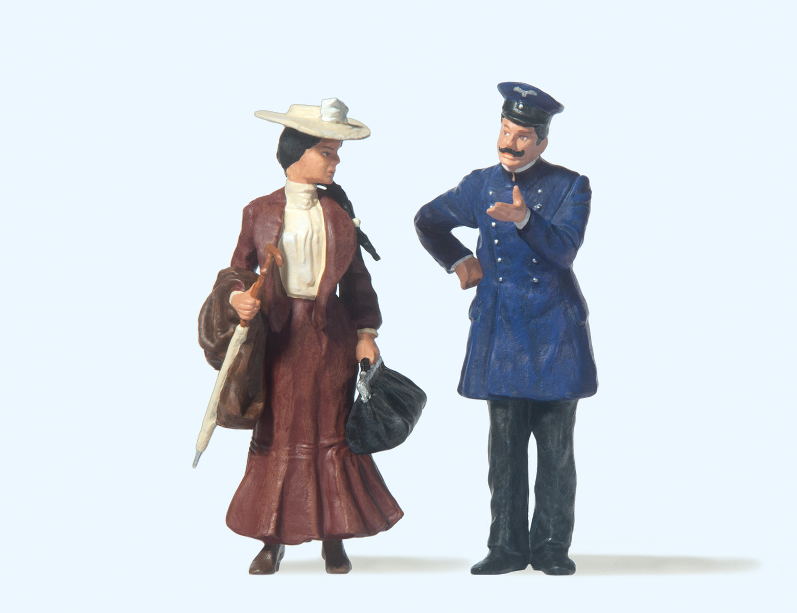 Preiser Conductor and Dame Figure Set PR45065