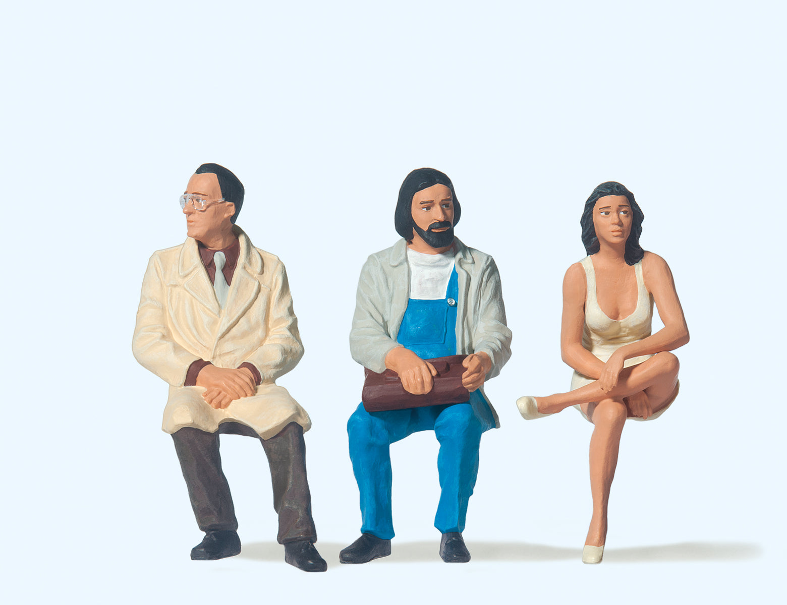 Preiser Seated Passengers (3) Figure Set PR45077