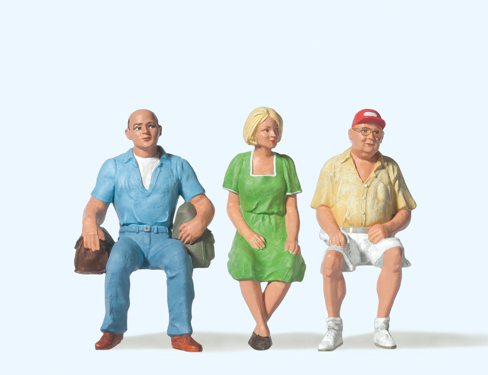 Preiser Seated Persons (3) Figure Set PR45080