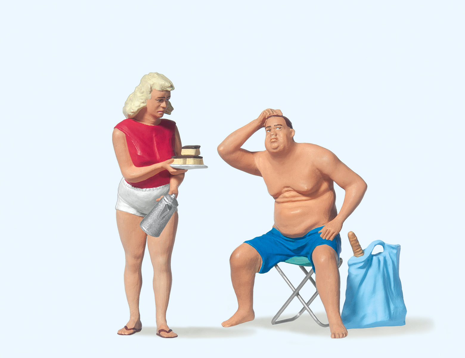 Preiser Camping Couple (2) Figure Set PR45111