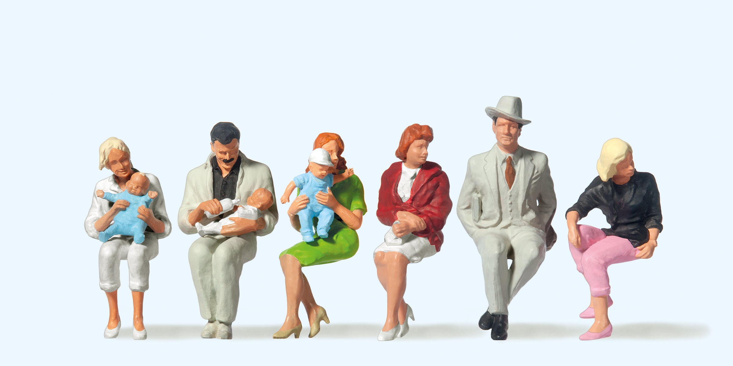 Preiser Seated Persons (6) Standard Figure Set PR45151