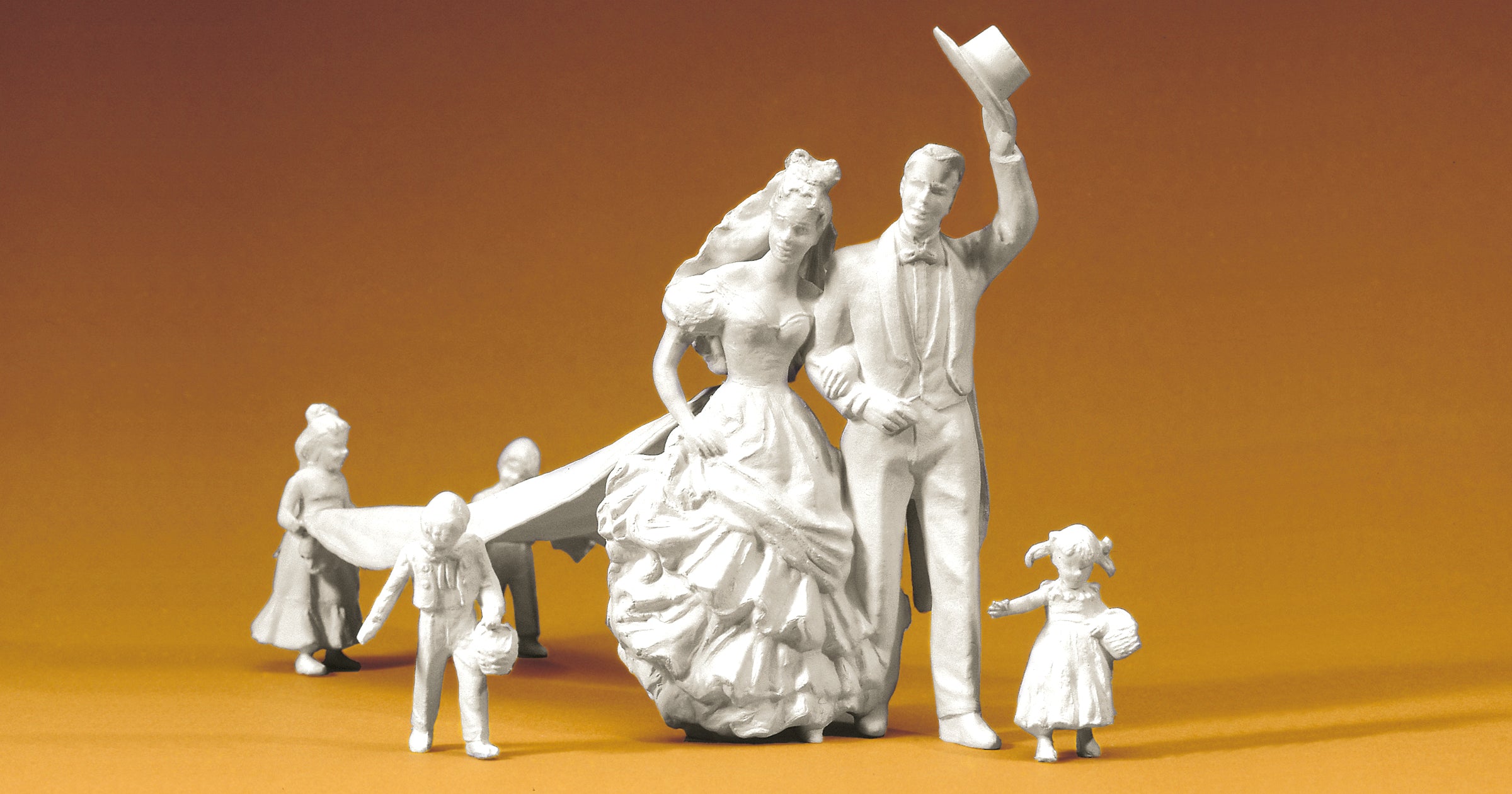 Preiser Wedding Scene (6) Unpainted Figures PR45180