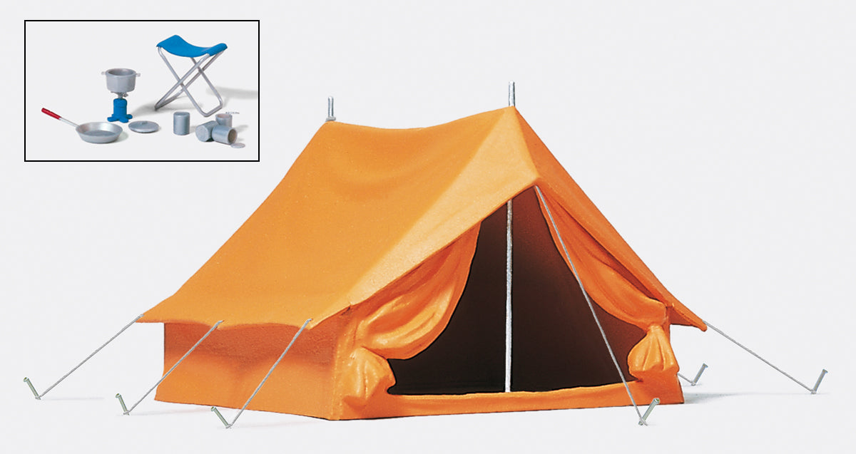 Preiser Camping Tent and Accessories Kit PR45215