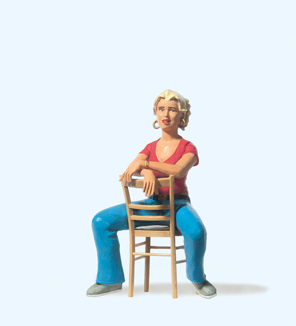 Preiser Young Woman Seated Figure PR45508