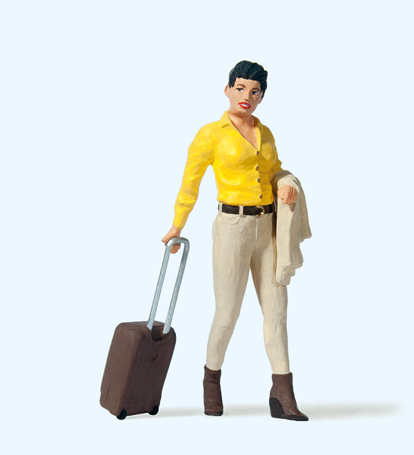 Preiser Traveller with Wheeled Suitcase Figure PR45525