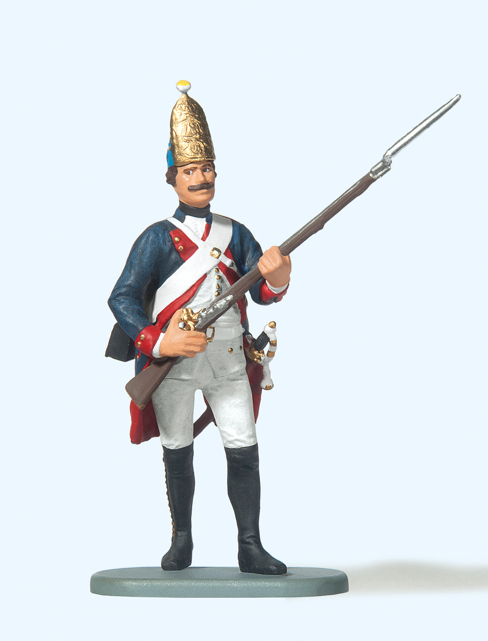 Preiser Prussian (1756) 38 Grenadier Standing with Gun Figure PR54147