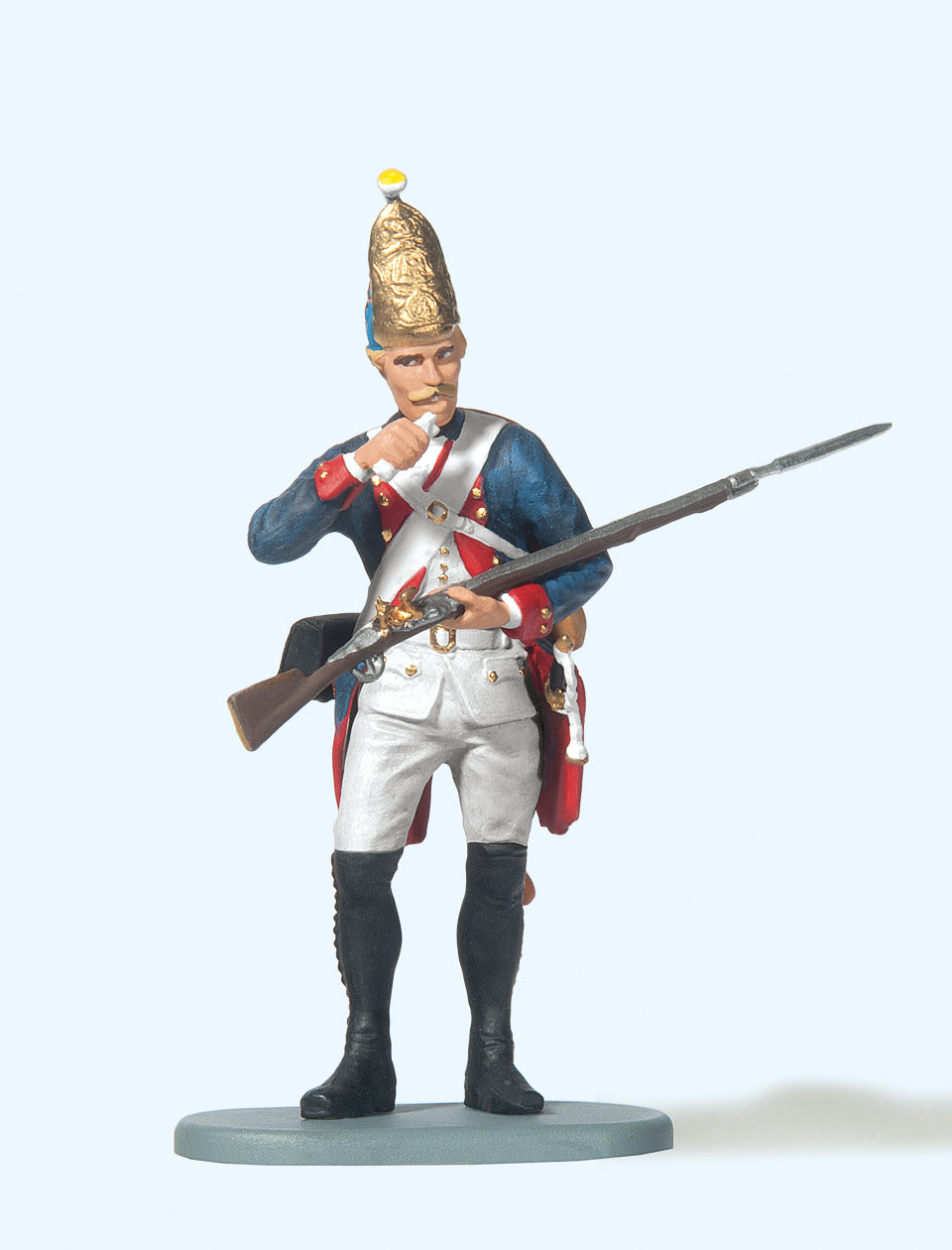 Preiser Prussian (1756) 38 Grenadier Loading Gun Figure PR54148