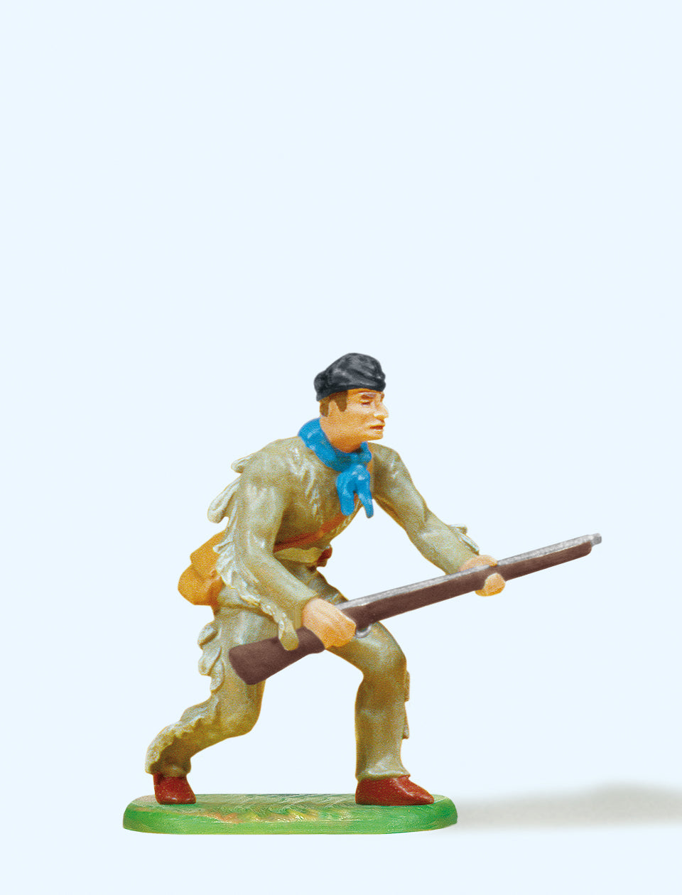 Preiser Trapper Jumping with Gun Figure PR54552